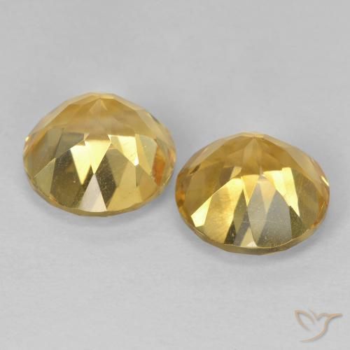 3.89 ct natürliche Golden Citrin-Edelsteine, Runden, VVS-VS