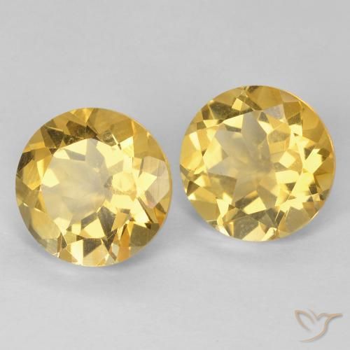 3.71 ct natürliche Golden Citrin-Edelsteine, Runden, VVS-VS