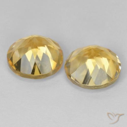 3.71 ct natürliche Golden Citrin-Edelsteine, Runden, VVS-VS