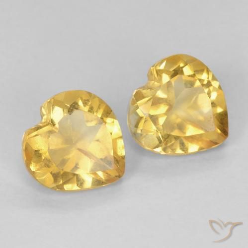 1.41 ct natürliche Mittleres Gold Citrin-Edelsteine, Herz, VVS-VS