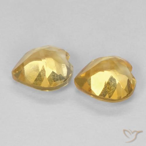 1.41 ct natürliche Mittleres Gold Citrin-Edelsteine, Herz, VVS-VS