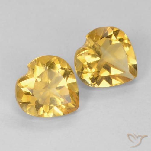 1.39 ct natürliche Golden Citrin-Edelsteine, Herz, VVS-VS