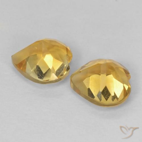 1.39 ct natürliche Golden Citrin-Edelsteine, Herz, VVS-VS