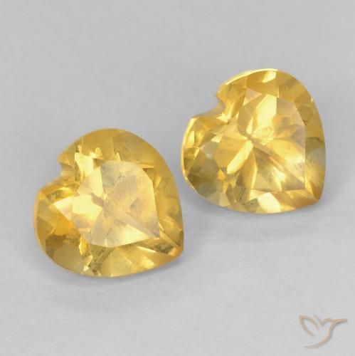 1.54 ct natürliche Golden Citrin-Edelsteine, Herz, VVS-VS