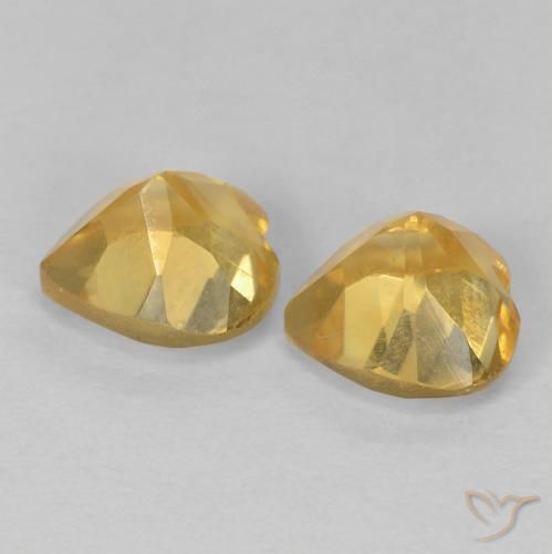 1.54 ct natürliche Golden Citrin-Edelsteine, Herz, VVS-VS