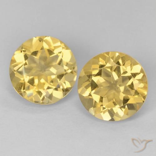 3.71ctw Natürlicher Golden Citrin, Runden, VVS