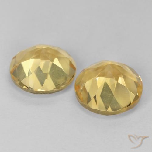 3.71 ct natürliche Golden Citrin-Edelsteine, Runden, VVS