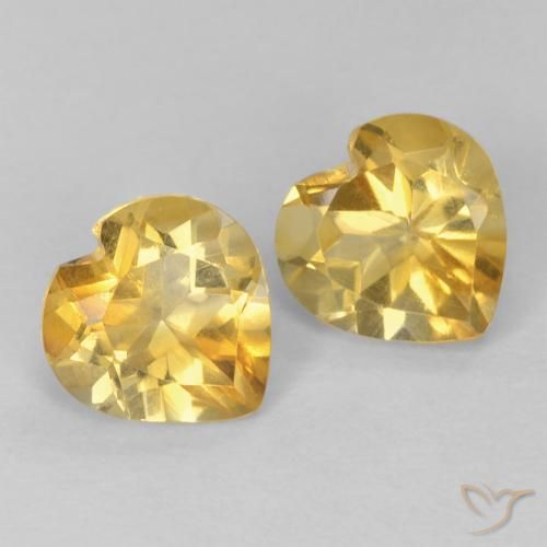 1.33 ct natürliche Golden Citrin-Edelsteine, Herz, VVS-VS