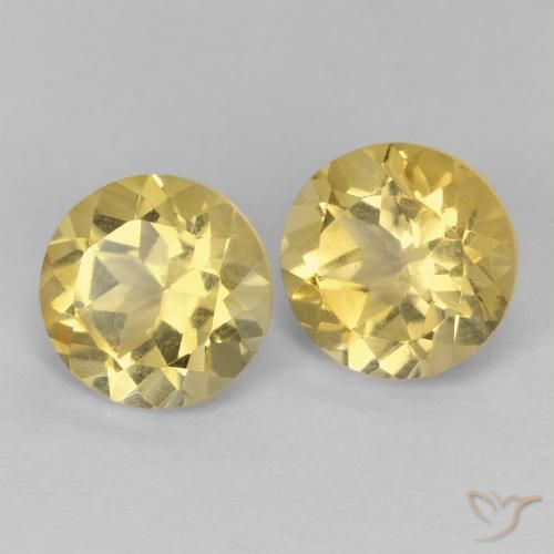 2.39 ct natürliche hellgelb Citrin-Edelsteine, Runden, VVS-VS