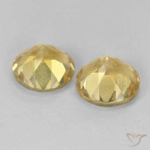 2.39 ct natürliche hellgelb Citrin-Edelsteine, Runden, VVS-VS
