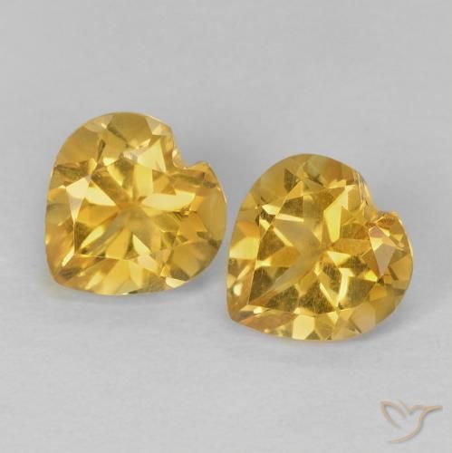 1.46ctw Natürlicher Golden Citrin, Herz, VVS