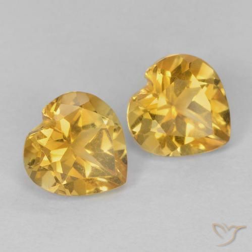 1.46 ct natürliche Golden Citrin-Edelsteine, Herz, VVS