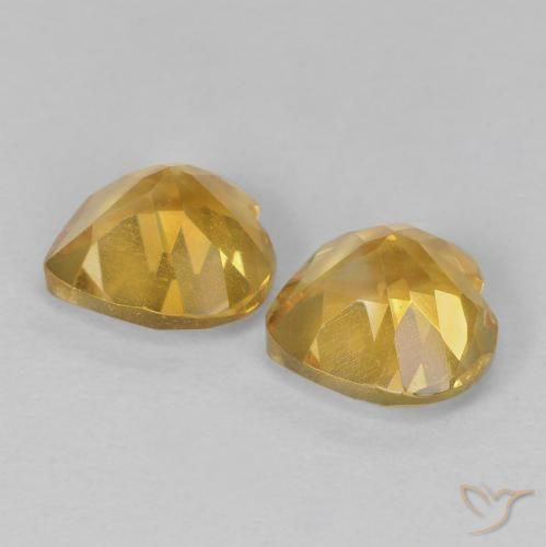 1.46 ct natürliche Golden Citrin-Edelsteine, Herz, VVS