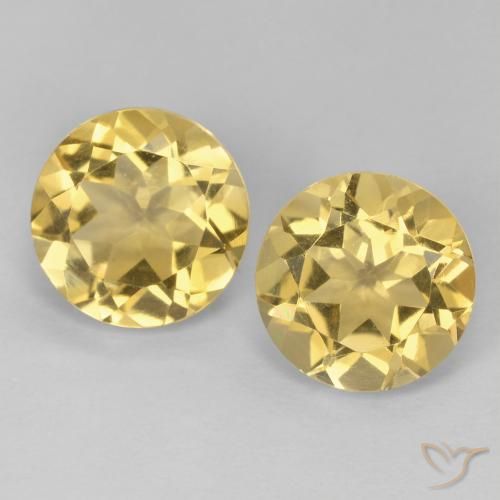 3.72ctw Natürlicher Golden Citrin, Runden, VVS