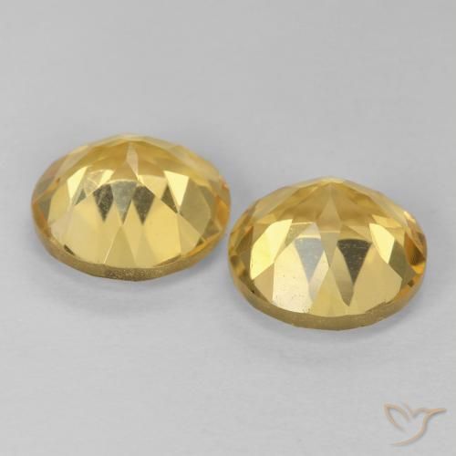 3.72 ct natürliche Golden Citrin-Edelsteine, Runden, VVS