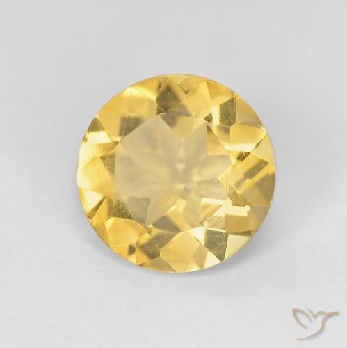 1.64ct Natürlicher Mittleres Gold Citrin, Runden, VVS