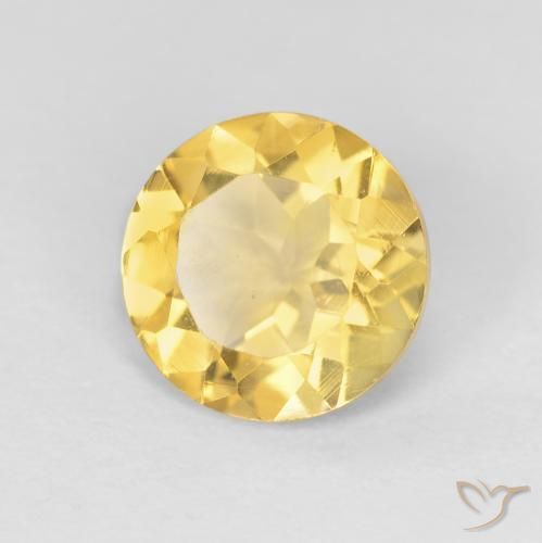 9,17 ctw natürlicher Mittleres Gold Citrin, Runden, VVS