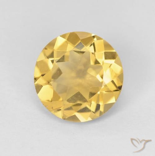 1.80ct Natürlicher Mittelgold Citrin, Runden, VVS
