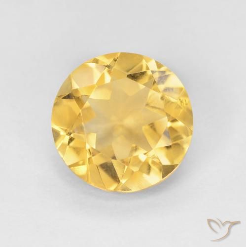1.73ct Natürlicher Mittleres Gold Citrin, Runden, VVS-VS