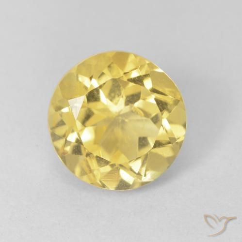 1.94ct Natürlicher Helles Gold Citrin, Runden, VVS