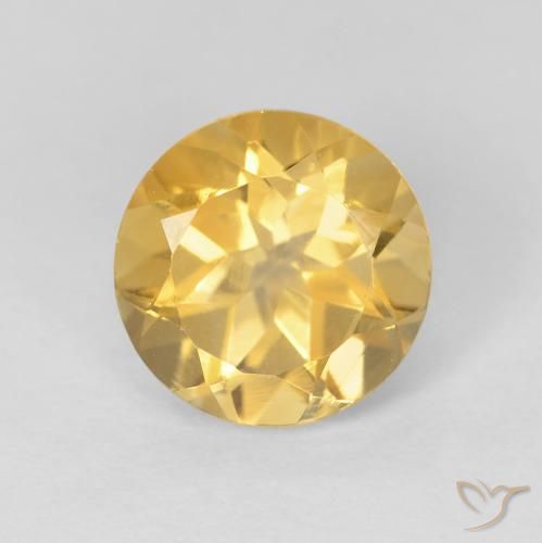 2.01ct Natürlicher Mittleres Gold Citrin, Runden, VVS-VS