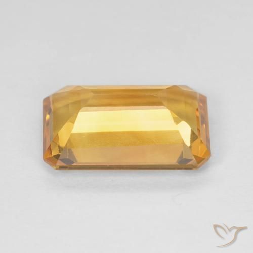 9,17 ctw natürlicher Dunkelorange-Gold Citrin, Oktagonschliff, VVS-VS