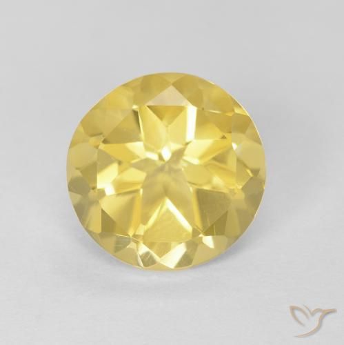 1.57ct Natürlicher Mittelgelb Citrin, Runden, VVS