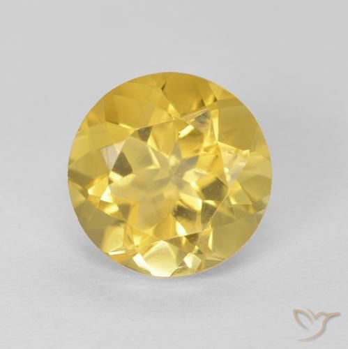 1.79ct Natürlicher Mittelgelb Citrin, Runden, VVS