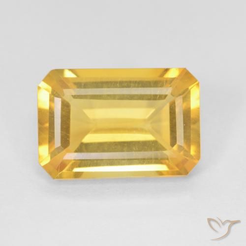3.45ct Natürlicher Mittleres Gold Citrin, Smaragdschliff, VVS-VS