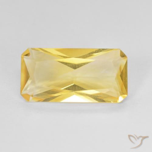3.17ct Natürlicher Mittleres Gold Citrin, Smaragdschliff, VVS