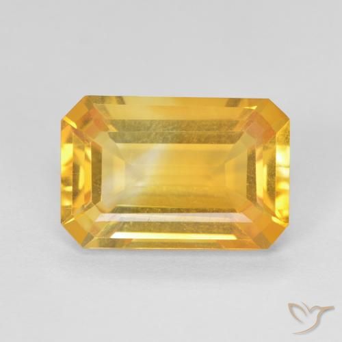 3.70ct Natürlicher Golden Citrin, Smaragdschliff, VVS-VS