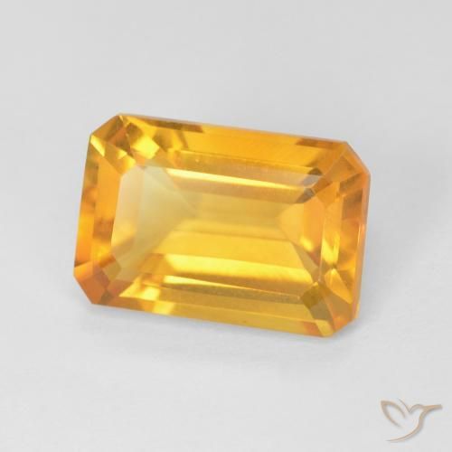 9,17 ctw natürlicher Orange-Gold Citrin, Oktagonschliff, VVS-VS