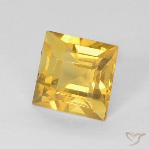 9,17 ctw natürlicher Mittelgold Citrin, Quadrat, VS