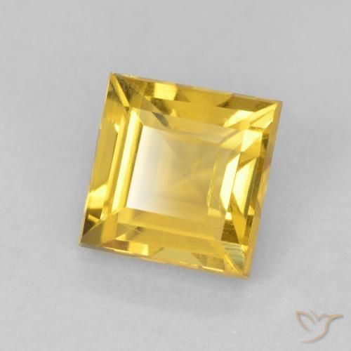9,17 ctw natürlicher Mittelgold Citrin, Quadrat, VS