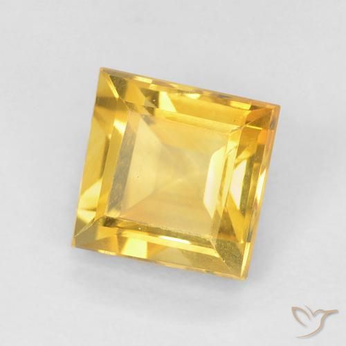 9,17 ctw natürlicher Mittleres Gold Citrin, Quadrat, VS