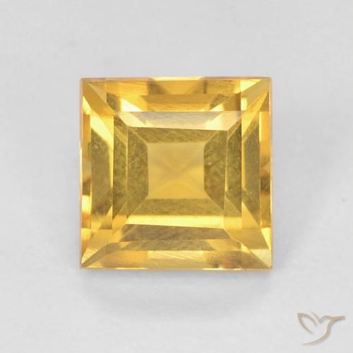 1.06ct Natürlicher Helles Gold Citrin, Quadrat, VS