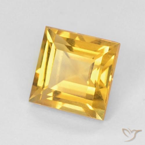 9,17 ctw natürlicher Helles Gold Citrin, Quadrat, VS