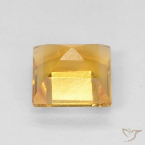 9,17 ctw natürlicher Helles Gold Citrin, Quadrat, VS