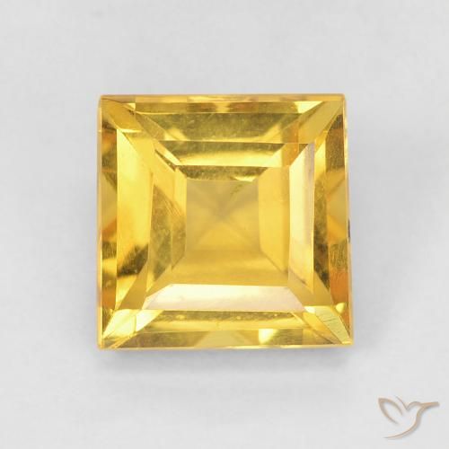 1.22ct Natürlicher Golden Citrin, Quadrat, VVS-VS