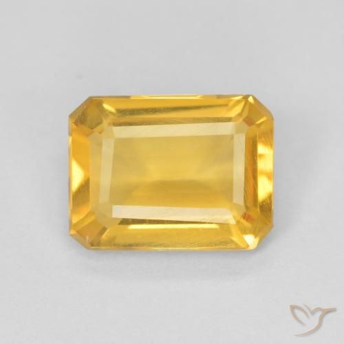 1.05ct Natürlicher Mittleres Gold Citrin, Smaragdschliff, VS