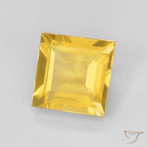 9,17 ctw natürlicher Helles Gold Citrin, Quadrat, VVS-VS