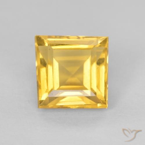 1.02ct Natürlicher Golden Citrin, Quadrat, VVS-VS