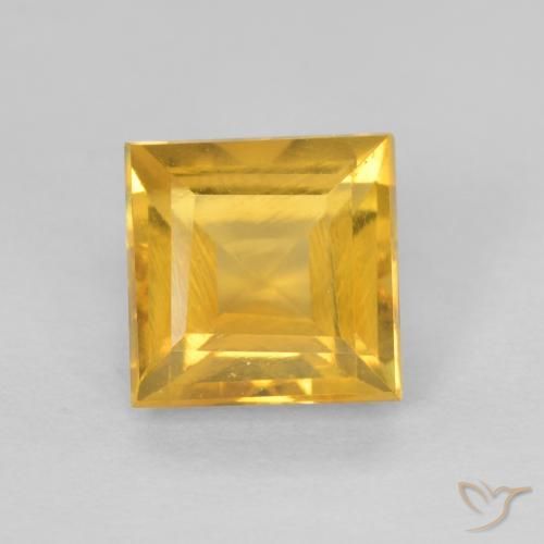 0.98ct Natürlicher gold-orange Citrin, Quadrat, VS