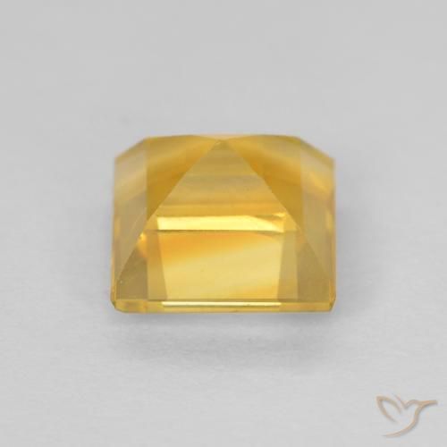 9,17 ctw natürlicher gold-orange Citrin, Quadrat, VS