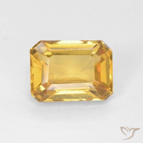 1.54ct Natürlicher Golden Citrin, Smaragdschliff, VVS-VS