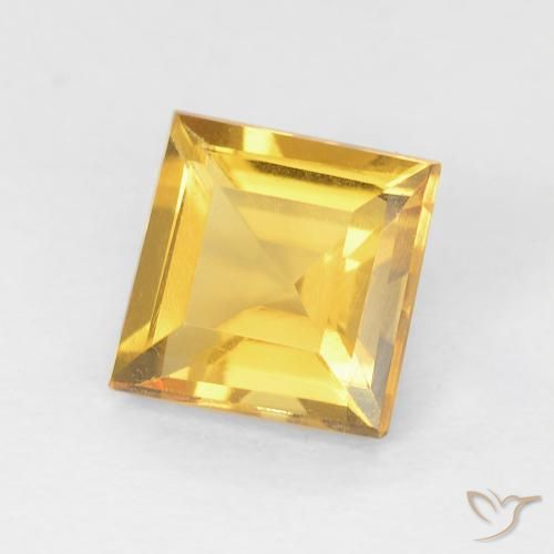 9,17 ctw natürlicher Helles Gold Citrin, Quadrat, VVS-VS