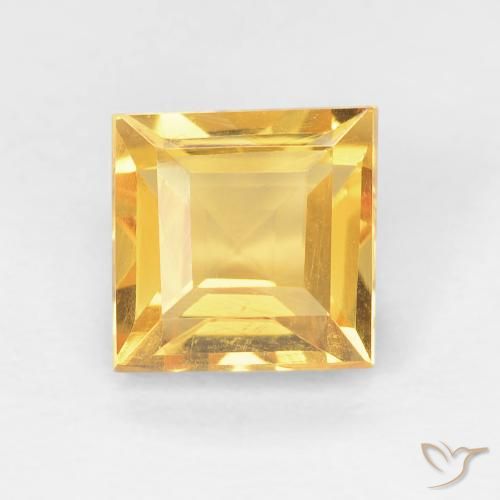 1.16ct Natürlicher Mittleres Gold Citrin, Quadrat, VVS
