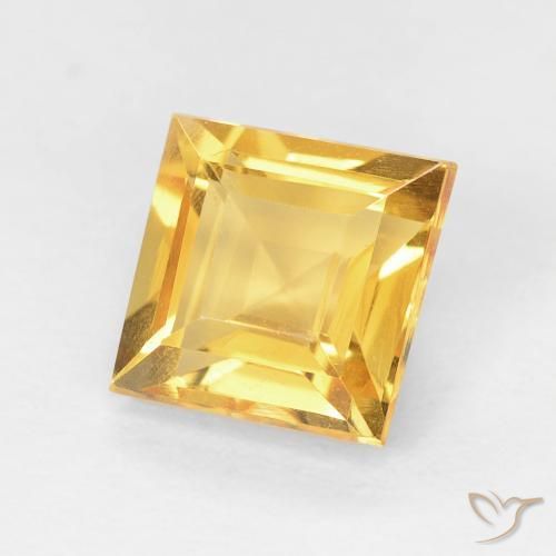 9,17 ctw natürlicher Mittleres Gold Citrin, Quadrat, VVS