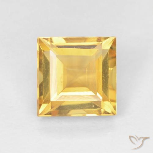 1.07ct Natürlicher Mittleres Gold Citrin, Quadrat, VVS