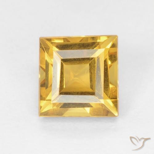 1.14ct Natürlicher Mittleres Gold Citrin, Quadrat, VVS